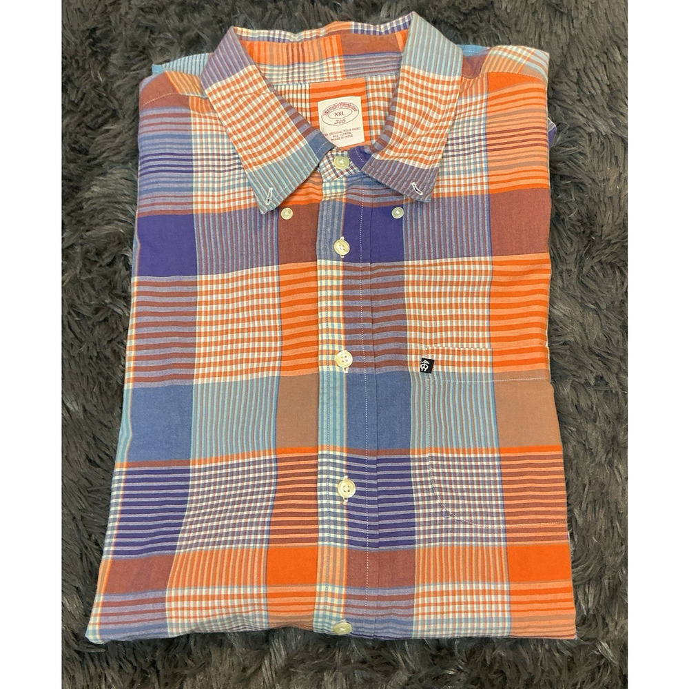 Brooks Brother Xxl 346 Button Down Short sleeve 100% Cotton Shirt